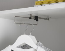 Kleiderschrank >ADELINE< Garderobenschrank, Mehrzweckschrank, weiß - 120x140x38cm (BxHxT)