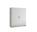 Kleiderschrank >ADELINE< Garderobenschrank, Mehrzweckschrank, weiß - 120x140x38cm (BxHxT)