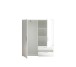 Kleiderschrank >ADELINE< Garderobenschrank, Mehrzweckschrank, weiß - 120x140x38cm (BxHxT)