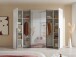 Schlafzimmer-Set >Maturs< (2-teilig) weiss/Graphit - Schrank 267x205x57cm, Bett 305x93x210cm