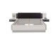 Schlafzimmer-Set >Maturs< (2-teilig) weiss/Graphit - Schrank 267x205x57cm, Bett 305x93x210cm
