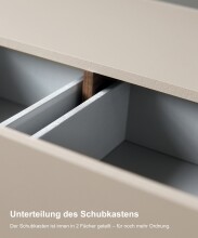 Lowboard >Morena< Softclose, Cashmere / Eiche Cadiz Nachbildung - 181x67x42 (BxHxT)