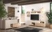 Lowboard >Morena< Soft-close, Cashmere / Eiche Cadiz Nachbildung - 241x67x42 (BxHxT)