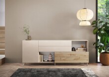 Sideboard >Morena< soft-close, Cashmere / Eiche...