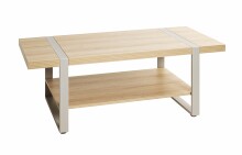 Couchtisch >25799< in eiche Dekor / Metall -...