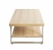 Couchtisch >25799< in eiche Dekor / Metall - 120x45x60cm (BxHxT)