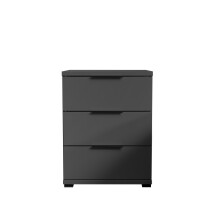 Nachtkommode >SMILLA 2< in Graphit - 46x61x42cm (BxHxT)