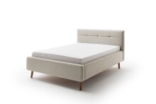 Stauraumbett >Lotte mit BK< Liegefläche 140x200cm, beige, Stellmaß: 161x105x222cm (BxHxT)