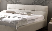 Stauraumbett >Lotte mit BK< Liegefläche 160x200cm, beige, Stellmaß: 181x105x222cm (BxHxT)