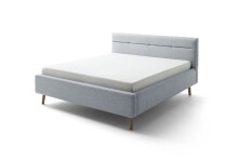 Stauraumbett >Lotte mit BK< Liegefläche 160x200cm, pastellblau, Stellmaß: 181x105x222cm (BxHxT)