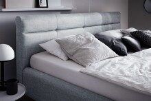 Stauraumbett >Lotte mit BK< Liegefläche 160x200cm, pastellblau, Stellmaß: 181x105x222cm (BxHxT)