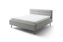 Stauraumbett >Lotte mit BK< Liegefläche 160x200cm, grau, Stellmaß: 181x105x222cm (BxHxT)