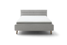Stauraumbett >Lotte mit BK< Liegefläche 160x200cm, grau, Stellmaß: 181x105x222cm (BxHxT)