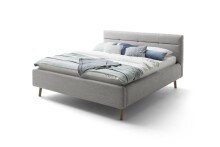 Stauraumbett >Lotte mit BK< Liegefläche 180x200cm, grau, Stellmaß: 201x105x222cm (BxHxT)