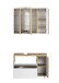 Badmöbel-Set >Paris< (2-tlg.) in weiß / Wotaneiche-Dekor - 85x195x35cm (BxHxT)