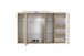 Badmöbel-Set >Paris< (2-teilig) in grau / Wotaneiche-Dekor - 105x195x47 (BxHxT)