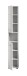 Hochschrank >Ice< in Weiß / Weiß Hochglanz - 30x185x30cm (BxHxT)