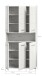 Stauraumschrank >Ice< in Weiß / Weiß Hochglanz - 90x185x30cm (BxHxT)