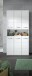 Stauraumschrank >Ice< in Weiß / Weiß Hochglanz - 90x185x30cm (BxHxT)