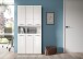 Stauraumschrank >Ice< in Weiß / Weiß Hochglanz - 90x185x30cm (BxHxT)