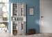 Stauraumschrank >Ice< in Weiß / Weiß Hochglanz - 90x185x30cm (BxHxT)