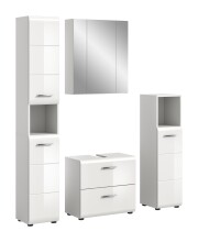 Badezimmer-Set >Ice< in Weiß / Weiß...