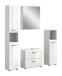 Badezimmer-Set >Ice< in Weiß / Weiß Hochglanz - 150x185x30cm (BxHxT)
