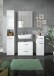 Badezimmer-Set >Ice< in Weiß / Weiß Hochglanz - 150x185x30cm (BxHxT)