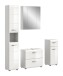 Badezimmer-Set >Ice< in Weiß / Weiß Hochglanz - 150x185x30cm (BxHxT)