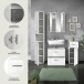 Badezimmer-Set >Ice< in Weiß / Weiß Hochglanz - 150x185x30cm (BxHxT)