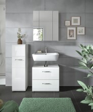 Badezimmer-Set >Ice< in Weiß / Weiß...