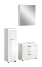 Badezimmer-Set >Ice< in Weiß / Weiß...