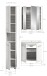 Badezimmer-Set >Ice< in Weiß / Weiß Hochglanz - 105x185x46cm (BxHxT)