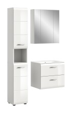 Badezimmer-Set >Ice< in Weiß / Weiß...