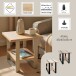 Beistelltisch >47777< in eiche / grau - 45x45x45cm (BxHxT)