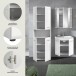Badezimmer-Set >Ice< in Weiß / Weiß Hochglanz - 135x185x46cm (BxHxT)