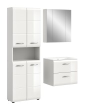 Badezimmer-Set >Ice< in Weiß / Weiß...