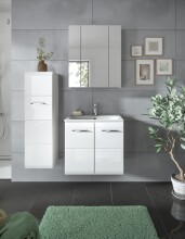 Badezimmer-Set >Ice< in Weiß / Weiß...