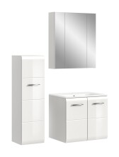 Badezimmer-Set >Ice< in Weiß / Weiß...