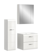 Badezimmer-Set >Ice< in Weiß / Weiß...