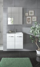 Badezimmer-Set >Ice< in Weiß / Weiß...