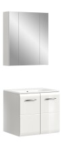 Badezimmer-Set >Ice< in Weiß / Weiß...