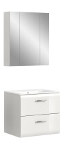 Badezimmer-Set >Ice< in Weiß / Weiß...