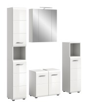 Badezimmer-Set >Ice< in Weiß / Weiß...