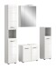Badezimmer-Set >Ice< in Weiß / Weiß Hochglanz - 150x185x30cm (BxHxT)