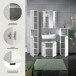 Badezimmer-Set >Ice< in Weiß / Weiß Hochglanz - 150x185x30cm (BxHxT)