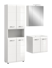 Badezimmer-Set >Ice< in Weiß / Weiß...