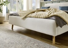 Polsterbett >Mattis< Liegefläche 160x200cm, Nordic Ivory, Stellmaß: 181x105x218cm (BxHxT)