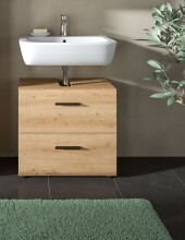 Waschbeckenunterschrank >Ice< in artisan oak - 60x54x60cm (BxHxT)
