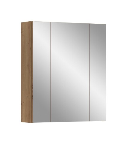 Badezimmerspiegelschrank >Ice< in artisan oak - 60x70x18cm (BxHxT)
